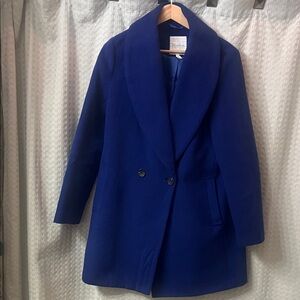 Avec Les Filles Royal Blue Pea Coat